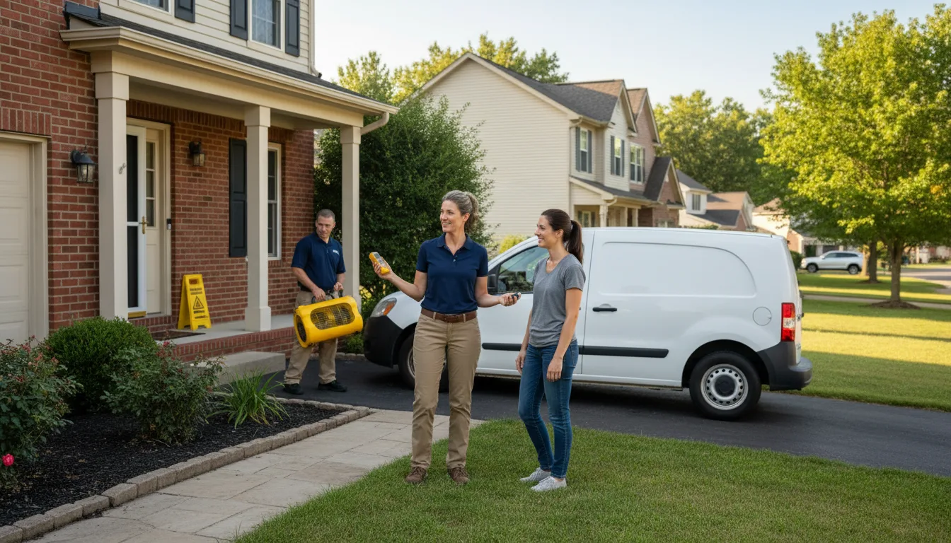 Residential water damage restoration in Koosharem, UT
